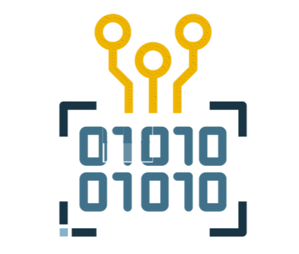 Digital circuit network graphic representing low/mixed-precision computing.
