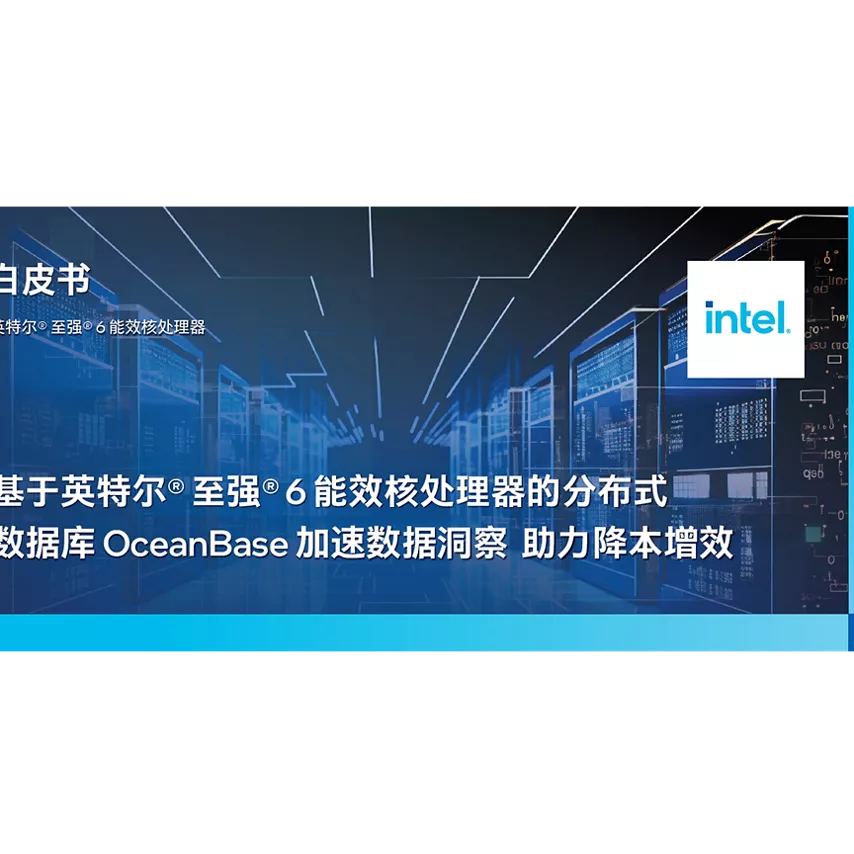 基于英特尔® 至强® 6 能效核处理器的分布式数据库 OceanBase 加速数据洞察，助力降本增效