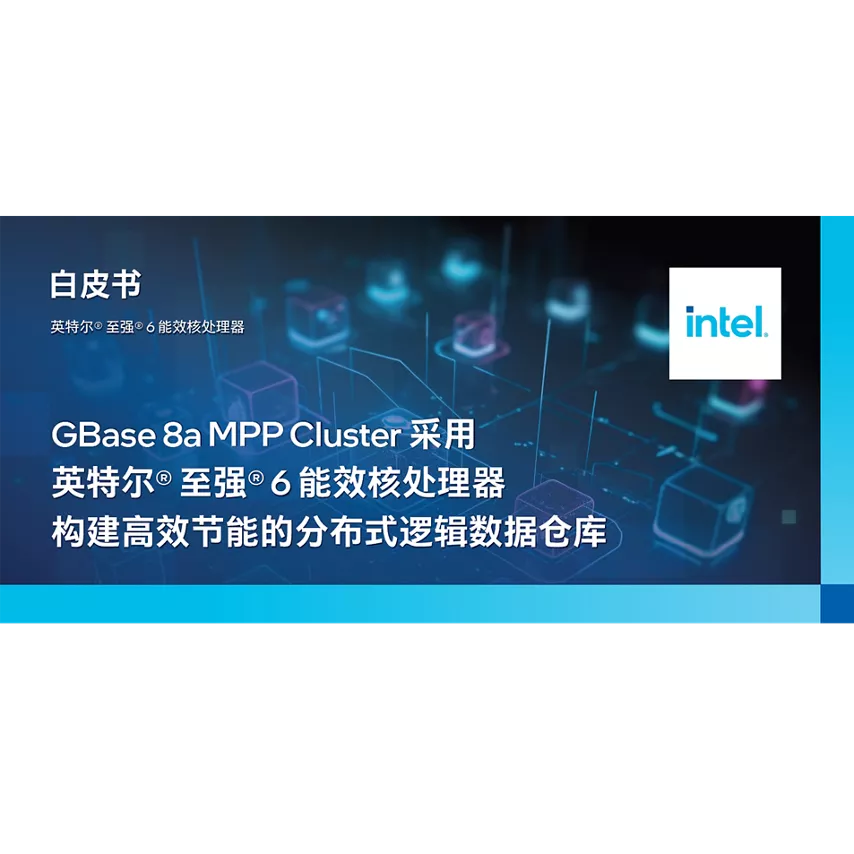 GBase 8a MPP Cluster 采用英特尔® 至强® 6 能效核处理器构建高效节能的分布式逻辑数据仓库