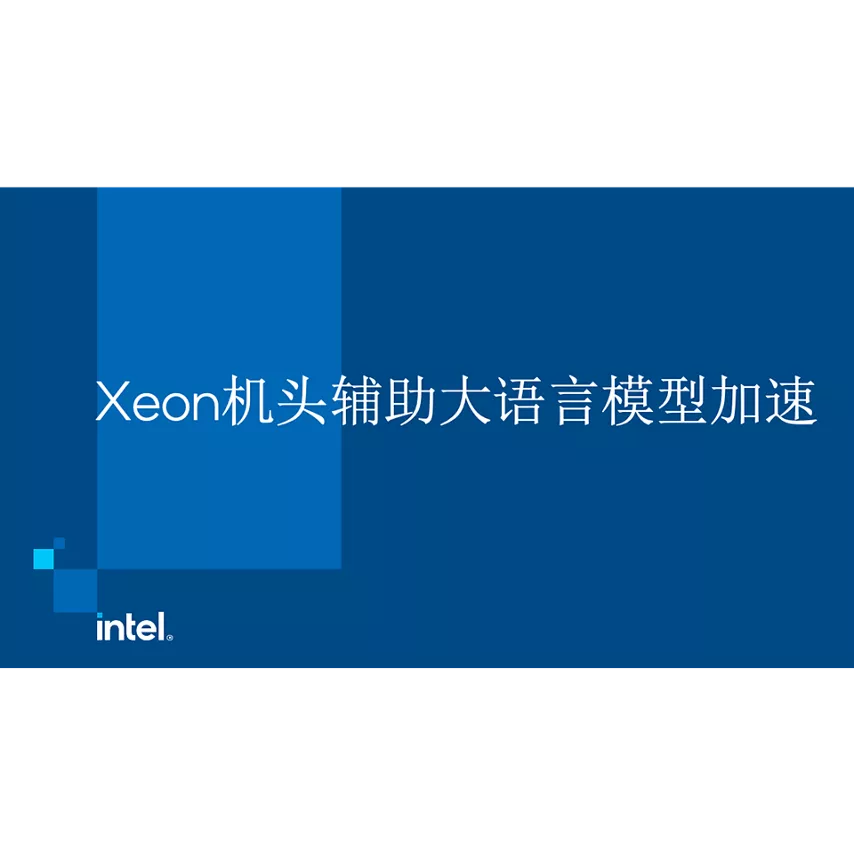 Xeon 机头辅助大语言模型加速