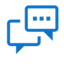 Chat icon blue