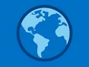 Global world it blue on blue