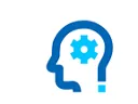 Brain with gears icon