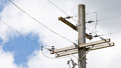 Wooden Utility Pole