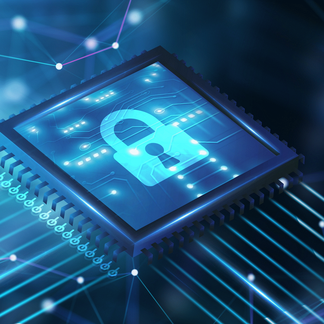 Cyber security data protection business technology privacy concept. Hi-res image with embedded 1x1, 4x3, and 16x9 renditions for intel.com AEM usage.