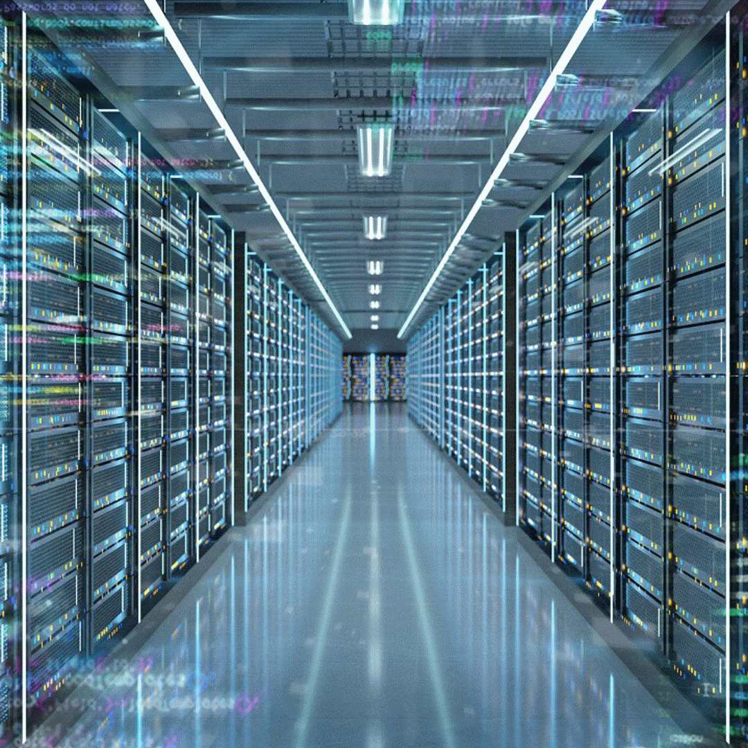 Server room data center - 3d rendering
