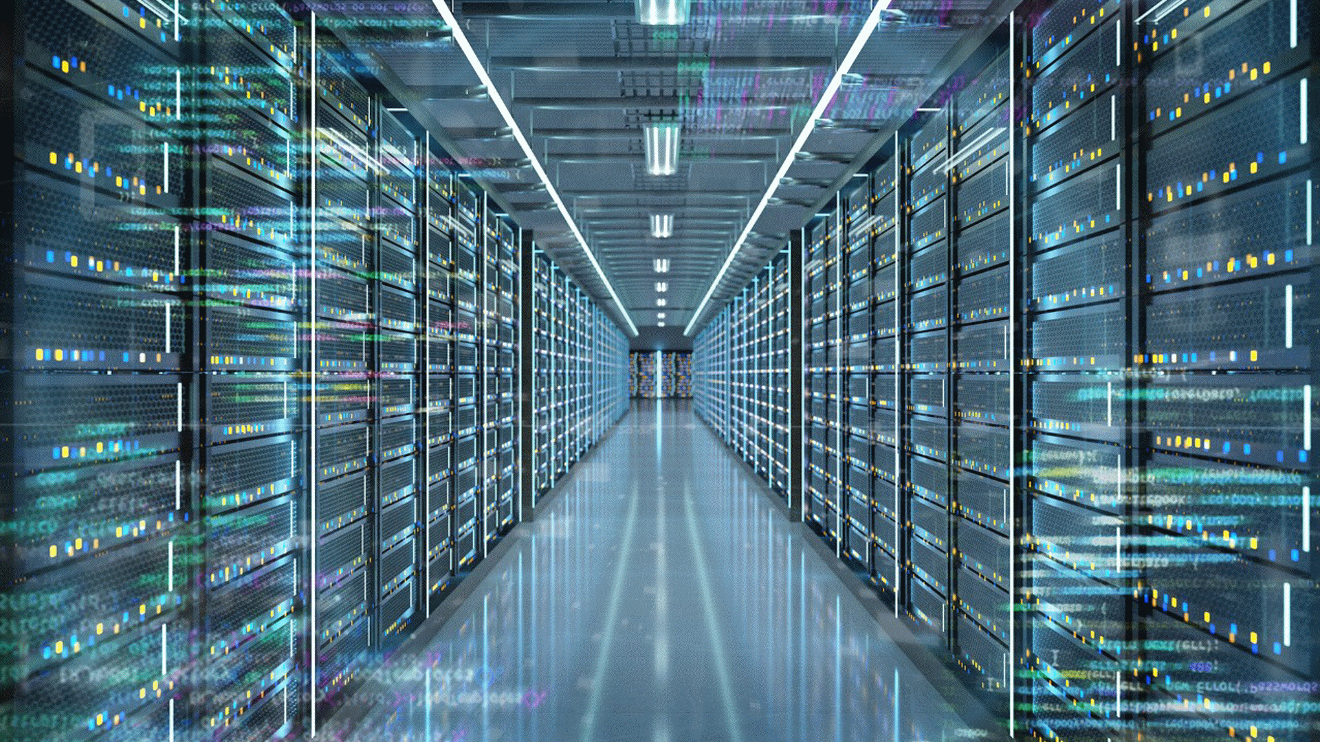 Server room data center - 3d rendering