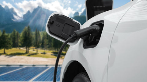 Progressive renewable and clean energy technology of ev car and solar cell
