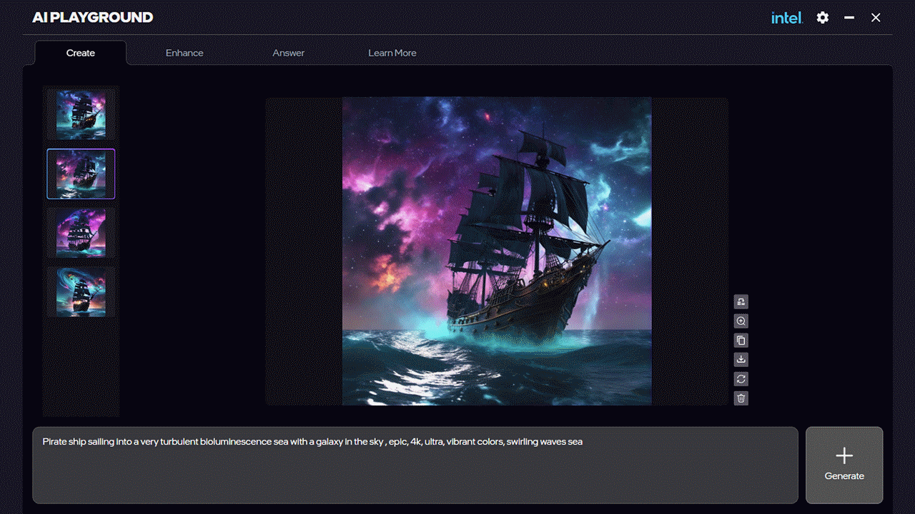ai playground ui screenshot customize