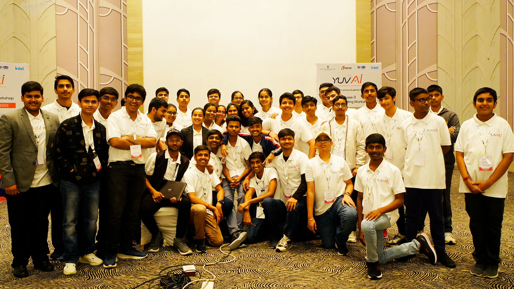 Group of Indian youths at conference