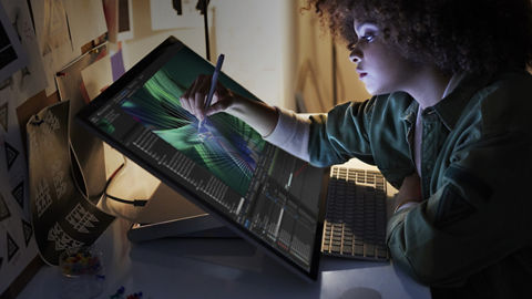 Young woman animator AIO