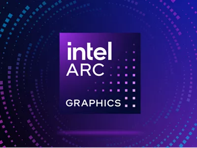 Image of Intel arc graphics badge