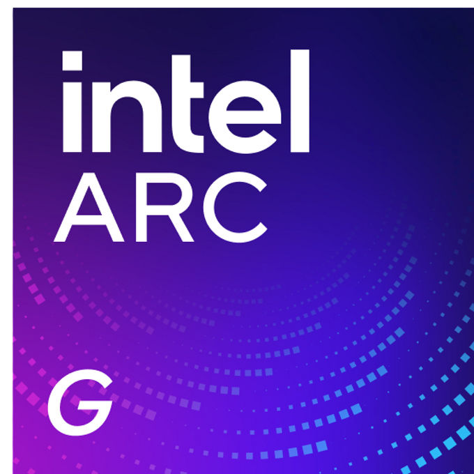 Badge produit carré pour les processeurs Intel® Arc™ série&nbsp;G