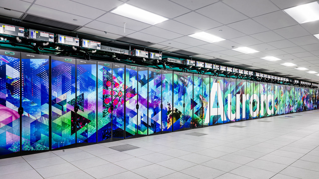 Beneath the surface of the Aurora Supercomputer in Argonne National Laboratory in Lemon, IL lies the power to model our world, and reimagine what’s possible in biology, energy, aerospace, quantum computing, and more (Credit: Argonne National Laboratory).
