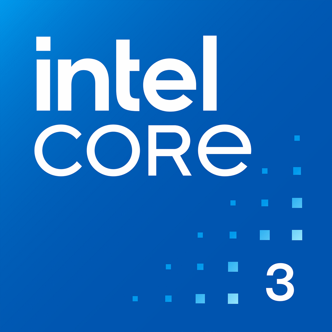 Intel® Core™ 3 processor (Series 1) Badge Connected Asset. Includes embedded 16x9, 4x3, 1x1 renditions.