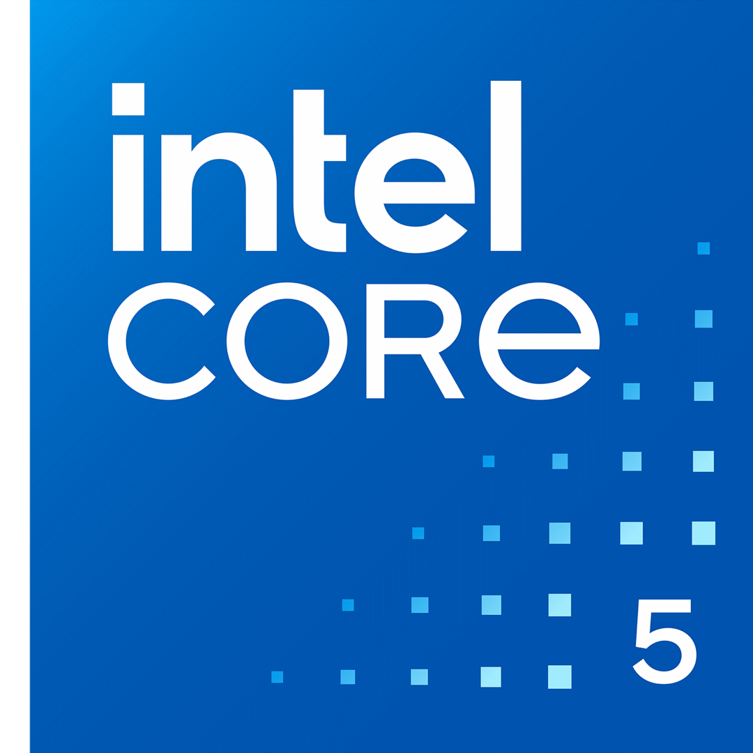 Intel® Core™ 5 processor (Series 1) Badge connected asset. Includes embedded 16x9, 4x3, 1x1 renditions