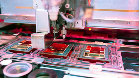 One step in the process of making and packaging a chip (Intel Corporation)