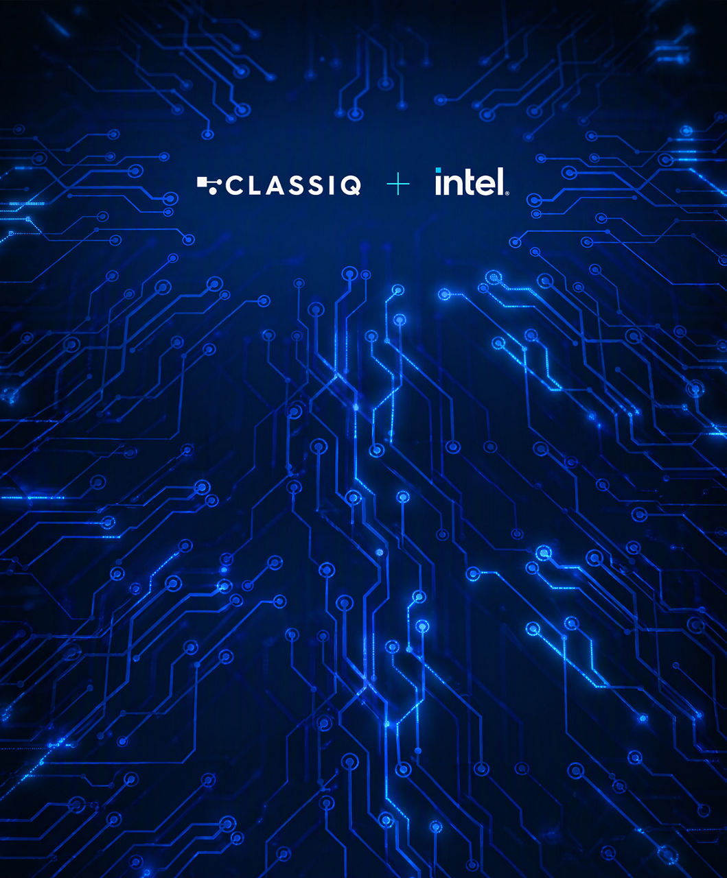 Logo lockup of Classiq and Intel