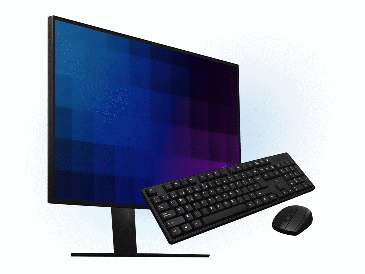 Monitor, keyboard and mouse