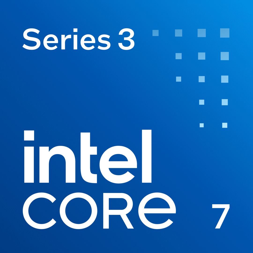 Series 3 Intel® Core™ 7 processor badge. Available for digital or print use. 