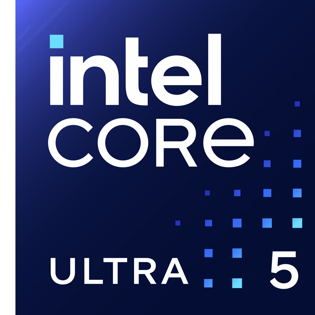 Intel® Core™ Ultra 5 Processor Badge. 
Includes intel.com renditions. 