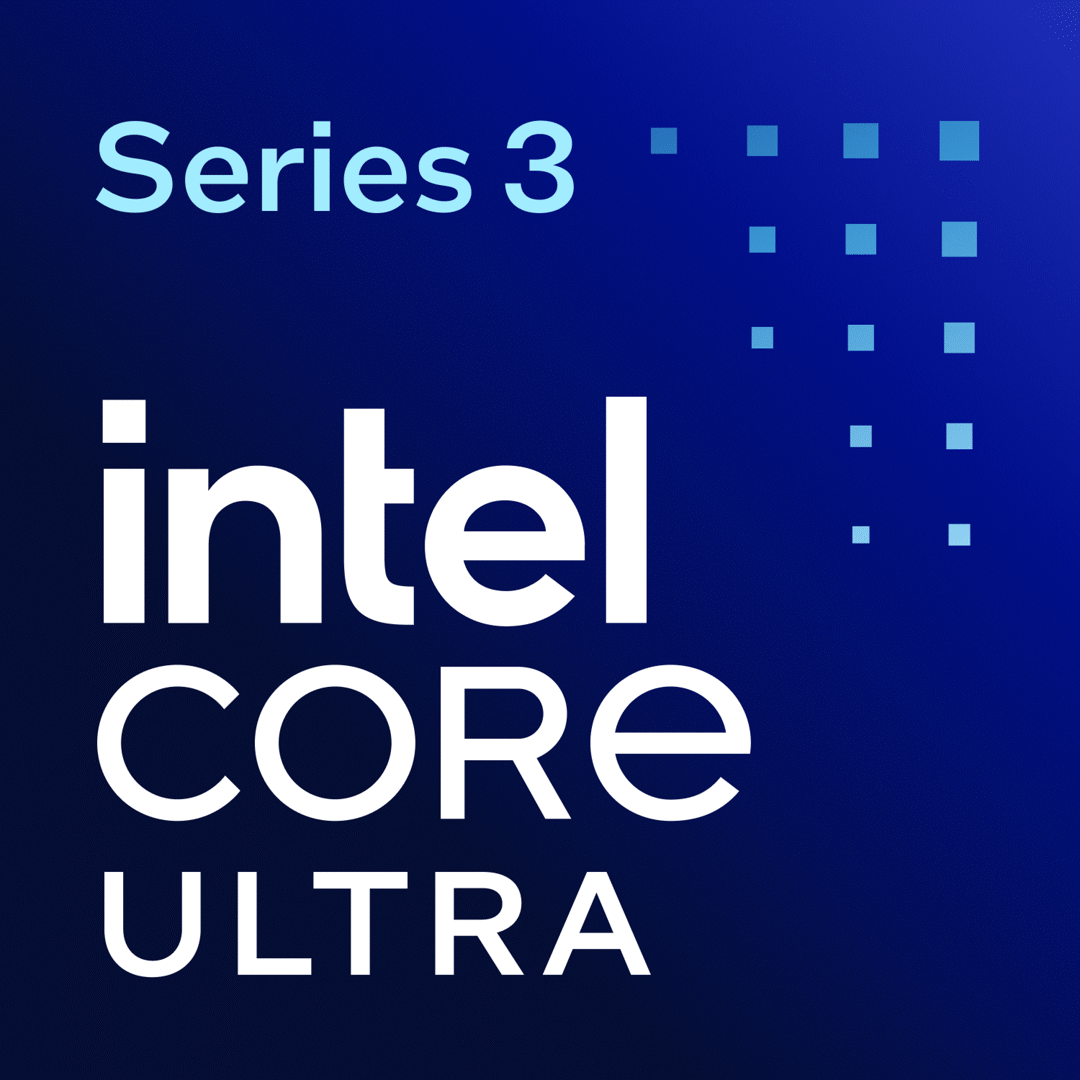 O novo emblema do Intel Core Ultra Série 3