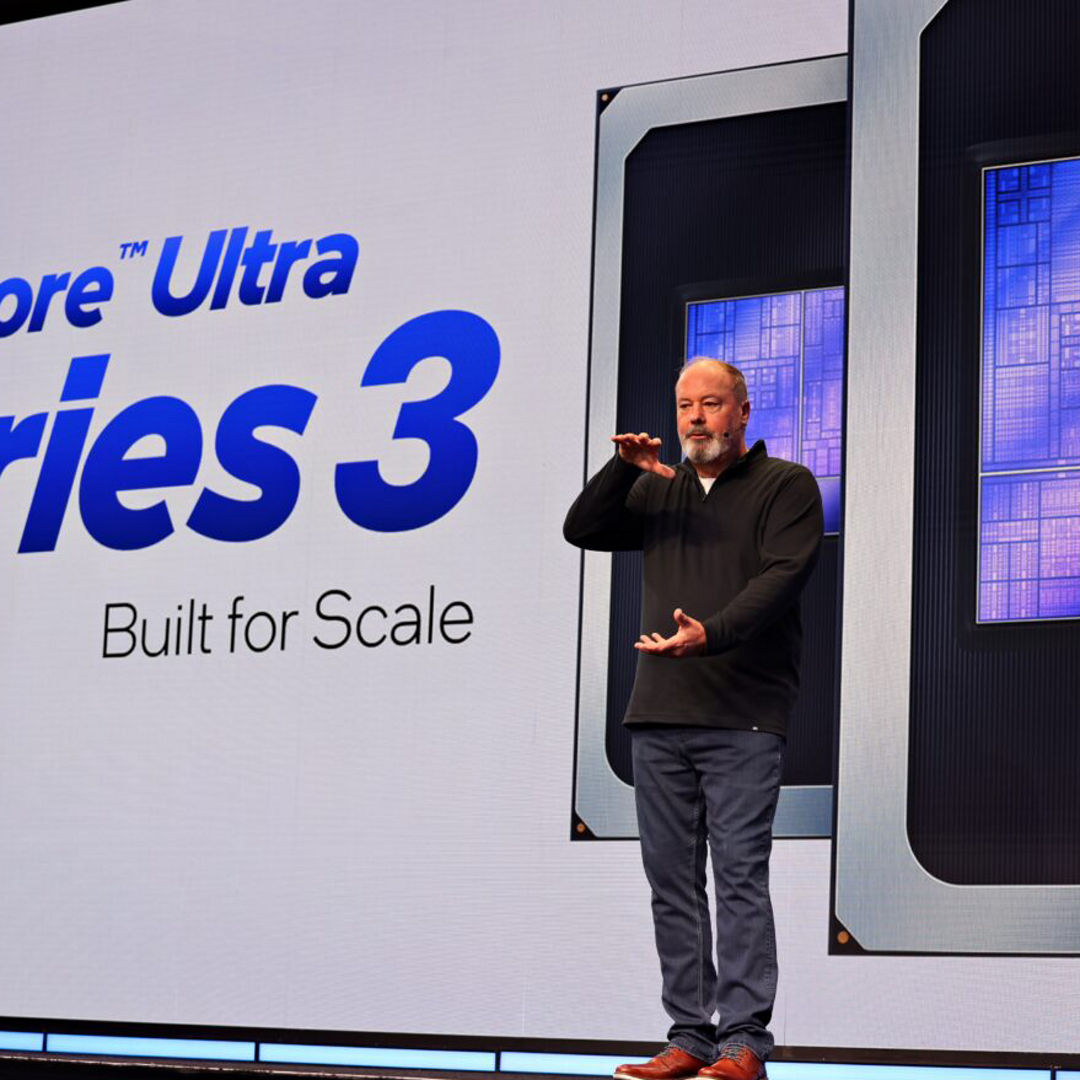 Intel Core Ultra Series 3 presentation at CES 2026.