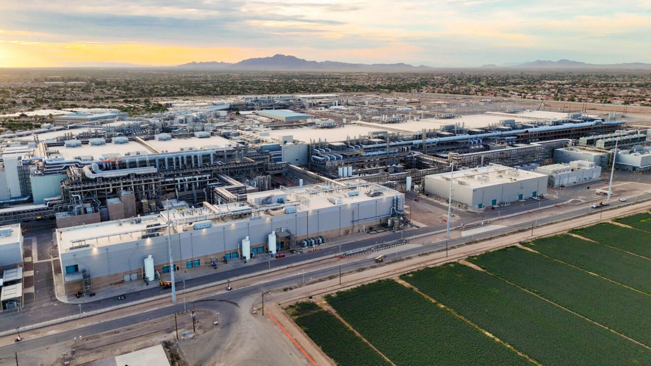 A drone photo shows Intel’s new Fab 52 in Chandler, Arizona, in September 2025. Fab 52 is Intel’s fifth high-volume fab at its Ocotillo campus. This facility will produce the most advanced logic chips in the United States and is part of the $100 billion Intel is investing to expand its domestic operations.