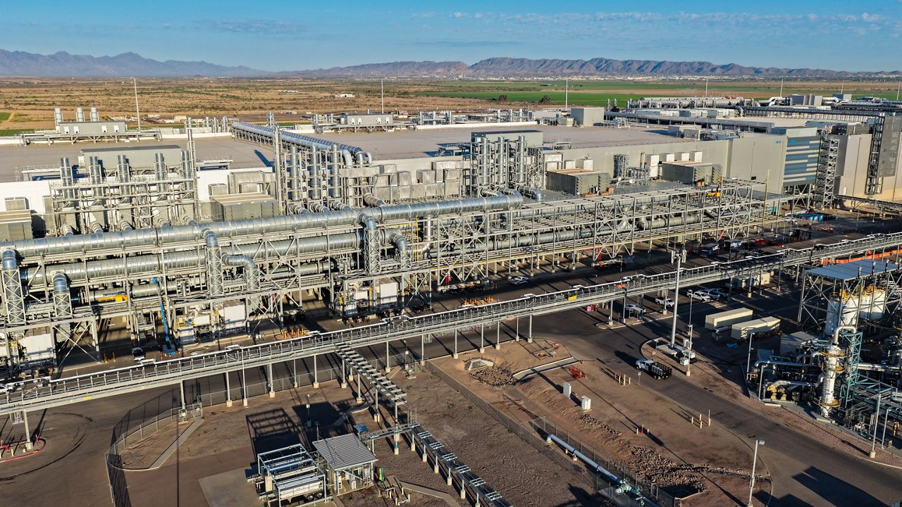 A drone photo shows Intel’s new Fab 52 in Chandler, Arizona, in September 2025. Fab 52 is Intel’s fifth high-volume fab at its Ocotillo campus. This facility will produce the most advanced logic chips in the United States and is part of the $100 billion Intel is investing to expand its domestic operations.