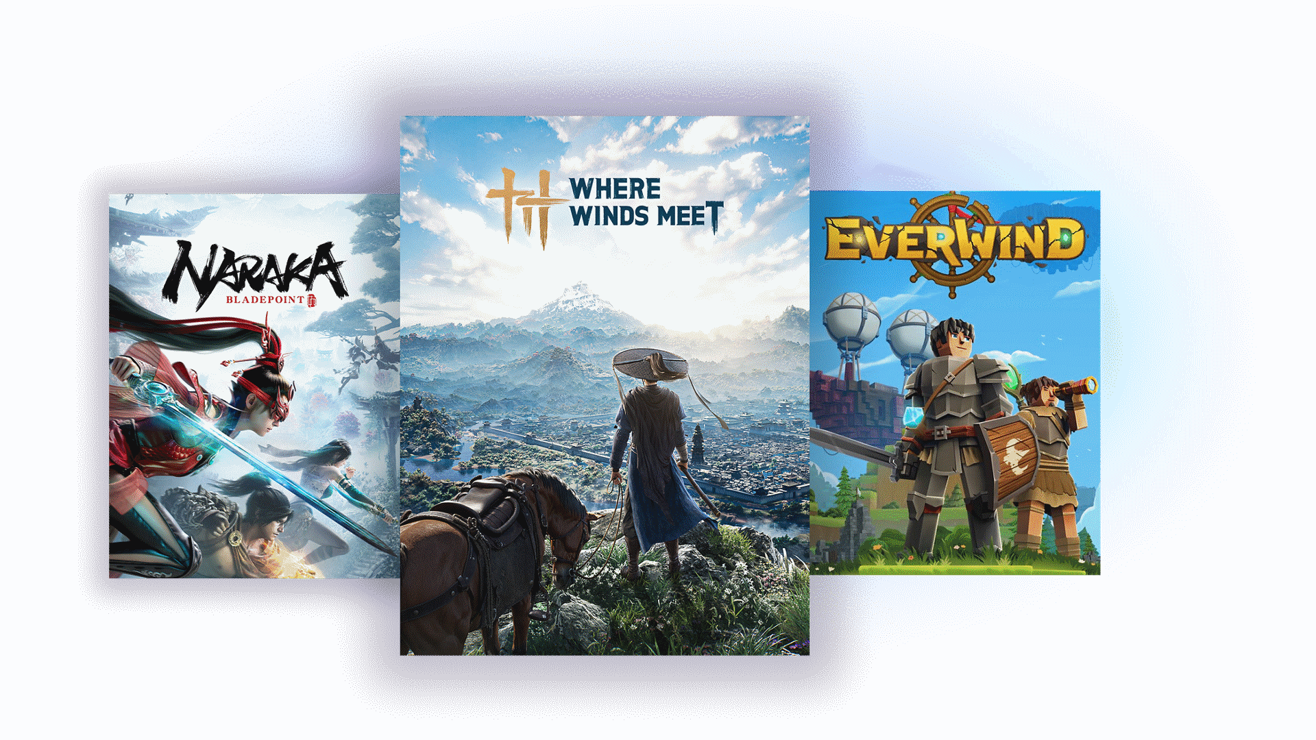 PRC Blue Background with Gaming Titles with Glow