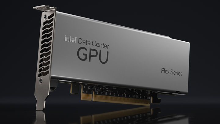 A picture of the Intel® Data Center GPU Flex Series 140 PCIe card