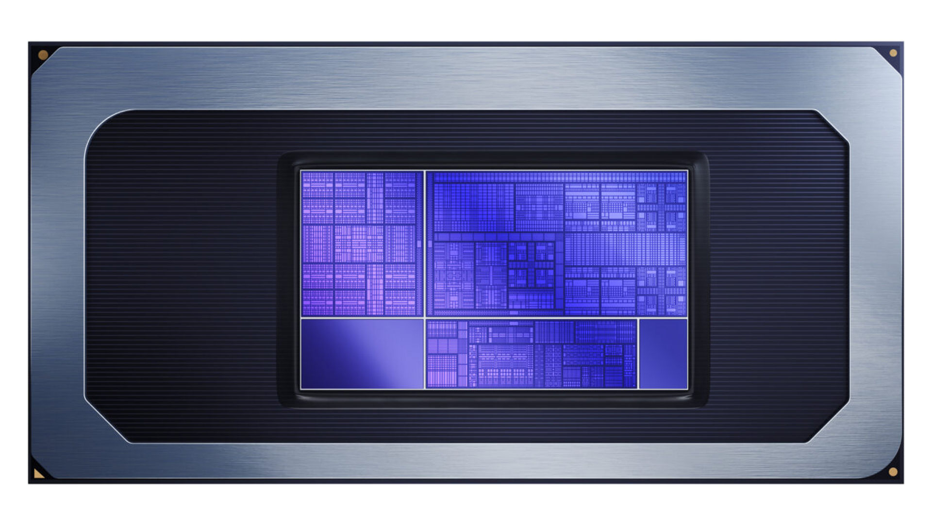 Intel Core Ultra Series 3 processor on a blue circuit board.