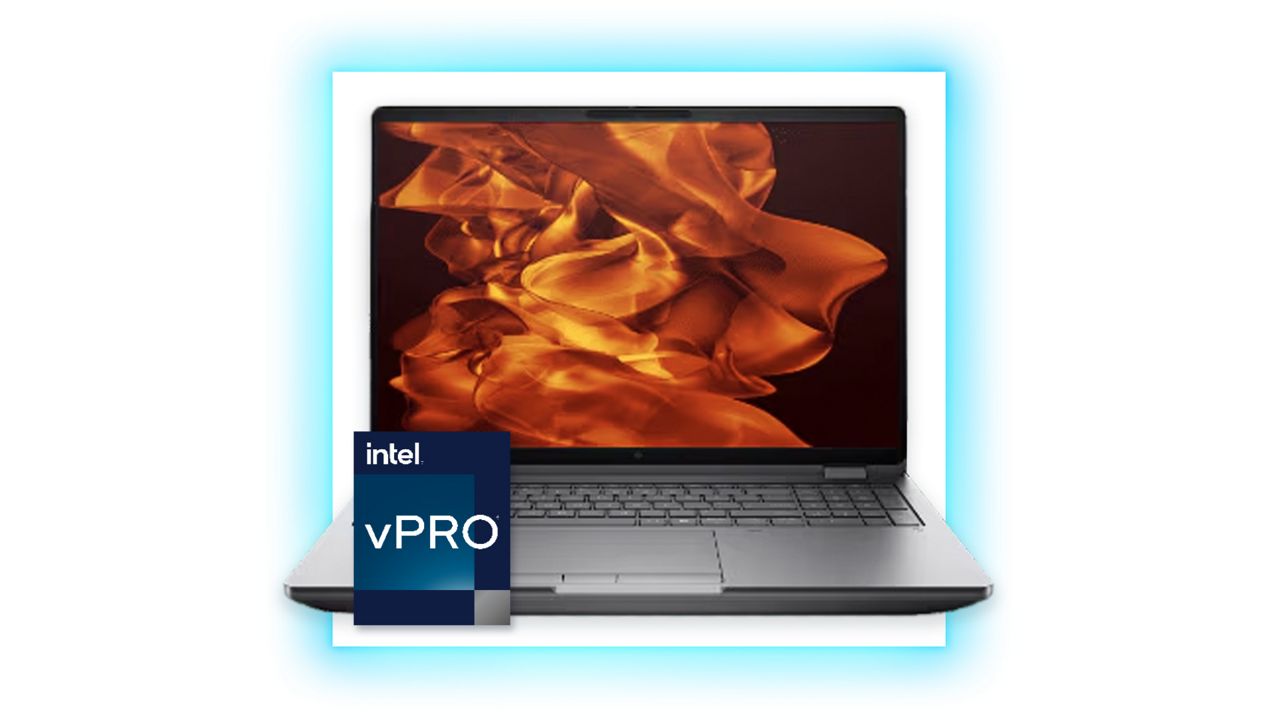 Portátil HP ZBook Fury G1i con insignia Intel.