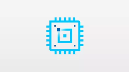 Symbol: Prozessor auf grauem Hintergrund