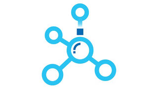 Icon connectivity on white background