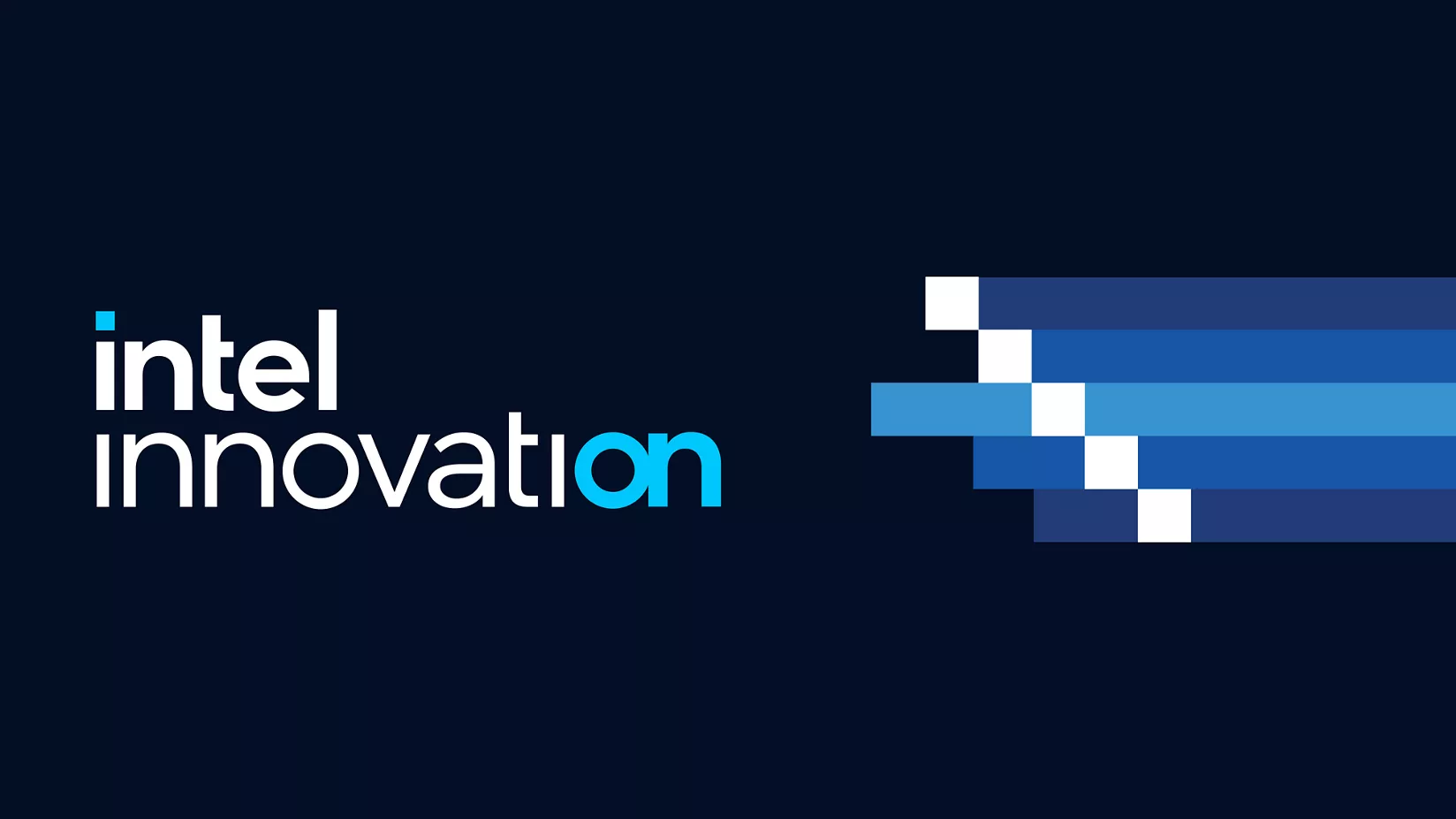 Intel Innovation logo on a dark blue background