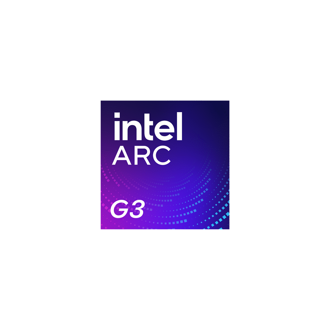 Intel® Arc™ G3 processor badge. Available for digital or print use.