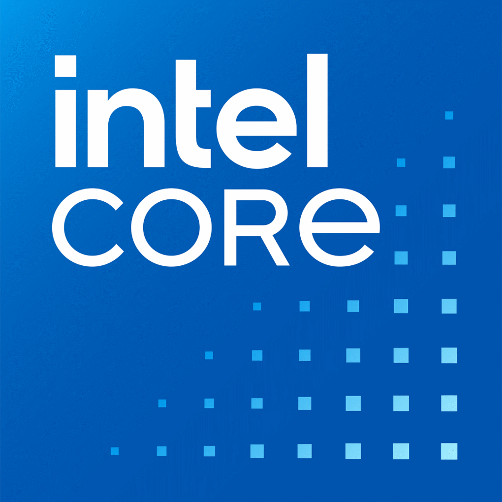 Intel Core logo on a square background