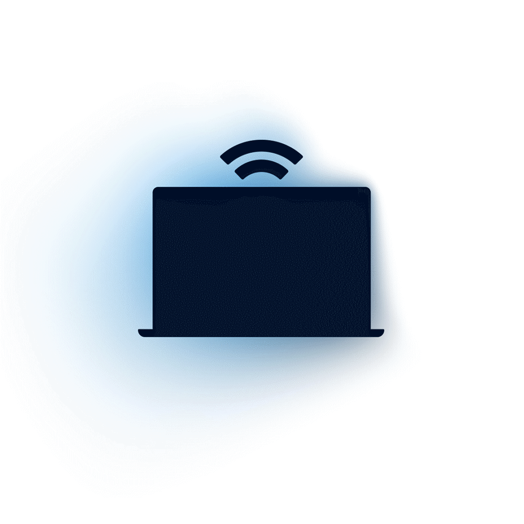 Intel CPS icon on a glowing blue background
