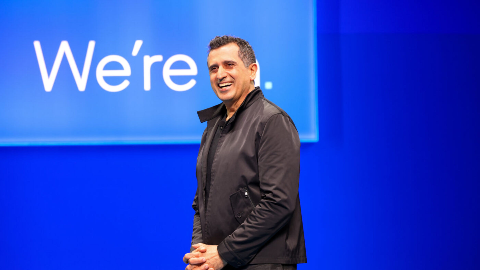 Sassine Ghazi, president and CEO of Synopsys, speaks at Intel Foundry Direct Connect.