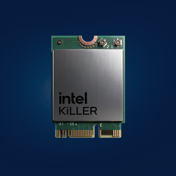 Módulo Wi-Fi Intel Killer em uma placa de circuito