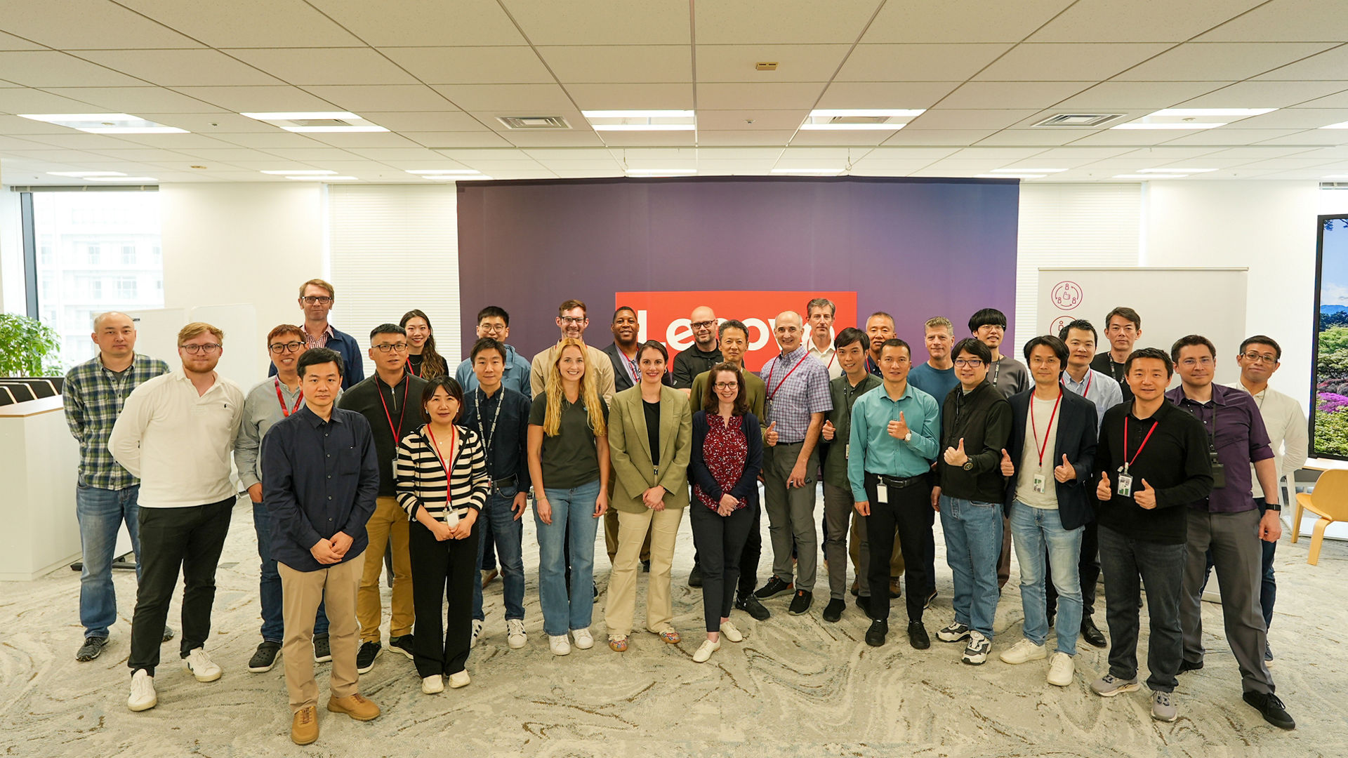 Engineering teams from Lenovo and Intel gather for a deep-dive workshop in Yokohama, Japan, in April 2025. (Credit: Intel Corporation)