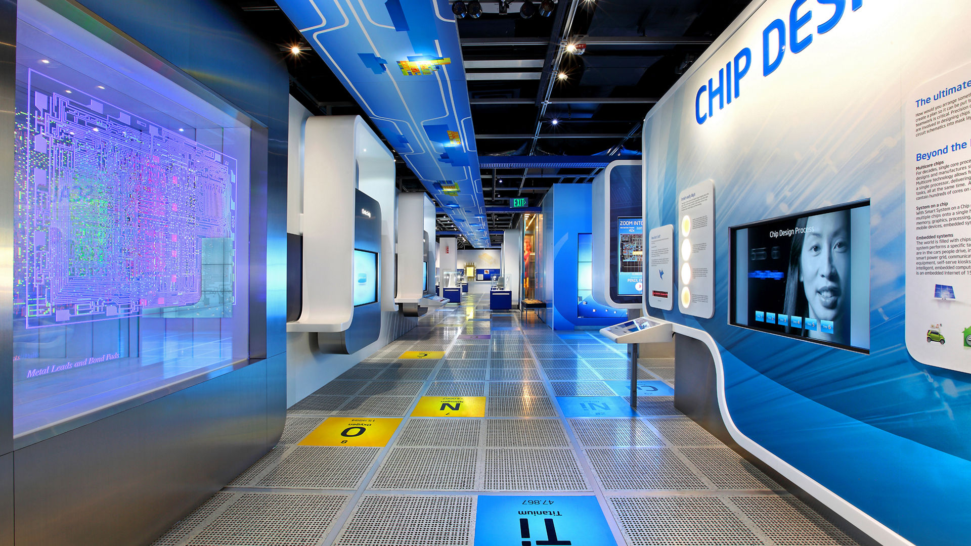Hallway in the Intel Museum