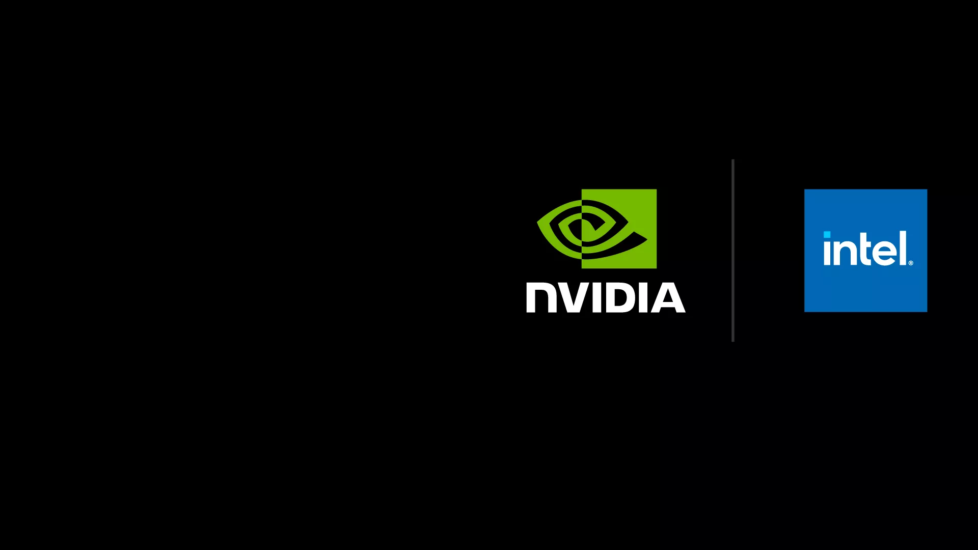 A pair of logos representing the companies Intel and NVIDIA