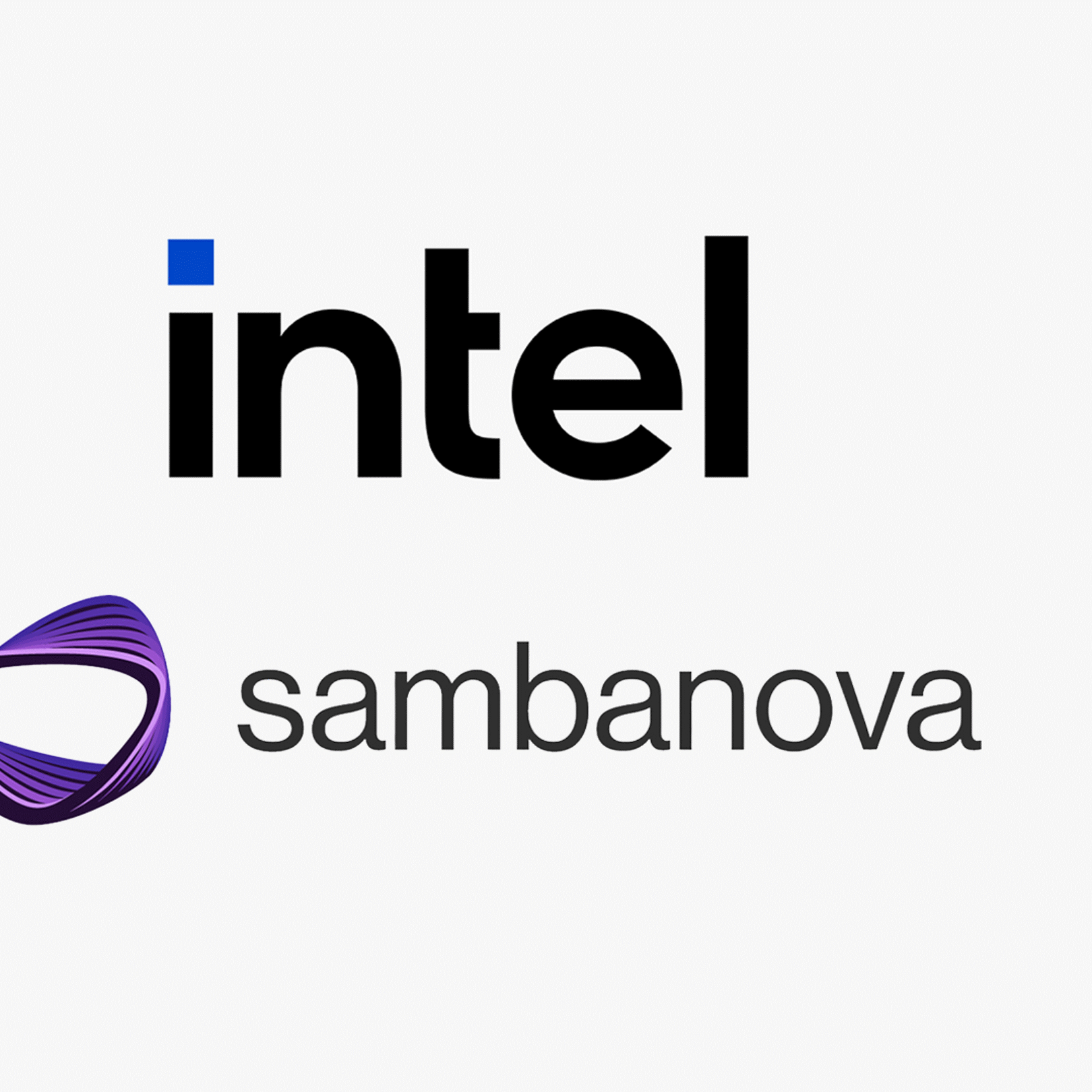 Intel and SambaNova logos