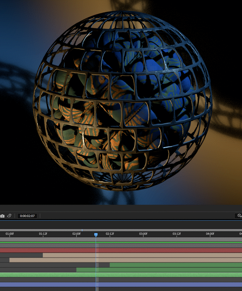 Editing application open on a screen