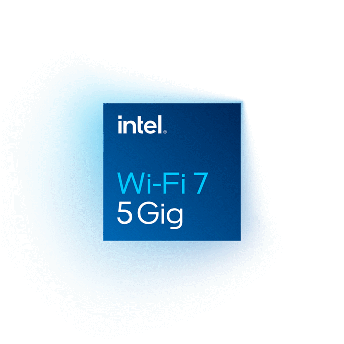 Intel Wi-Fi 7 5 Gig badge