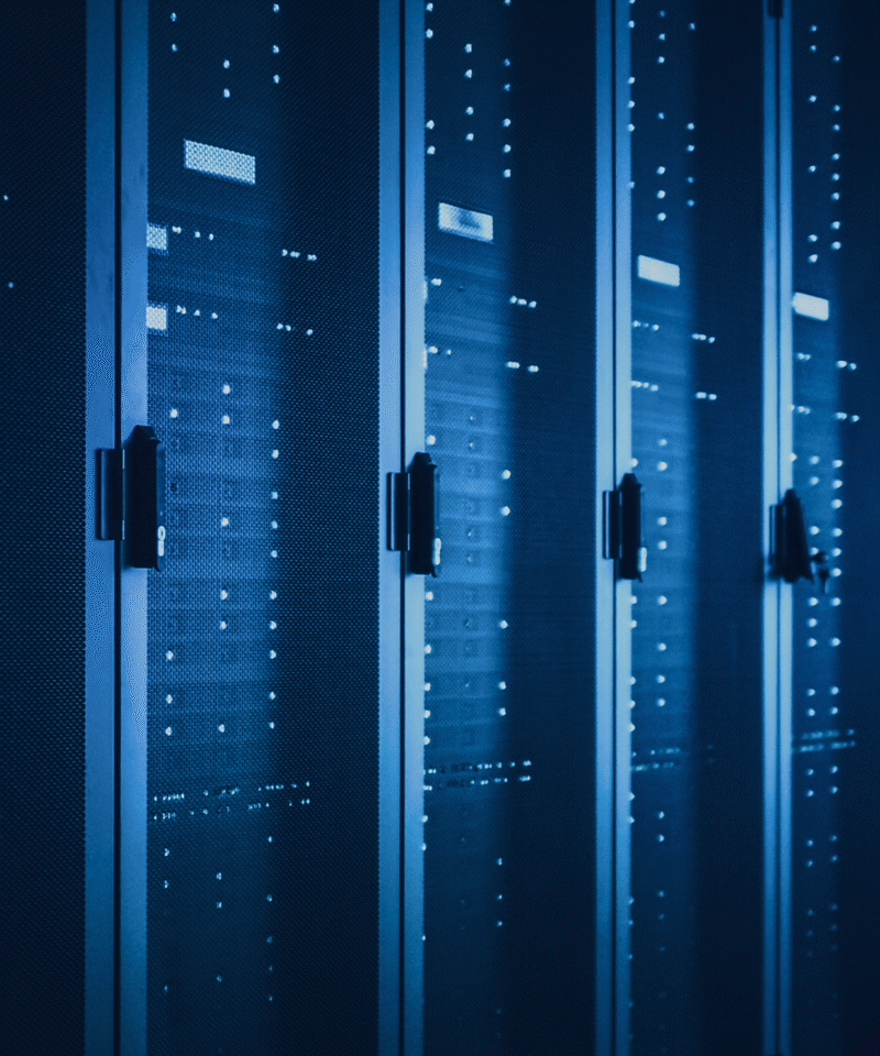 Server racks in data center