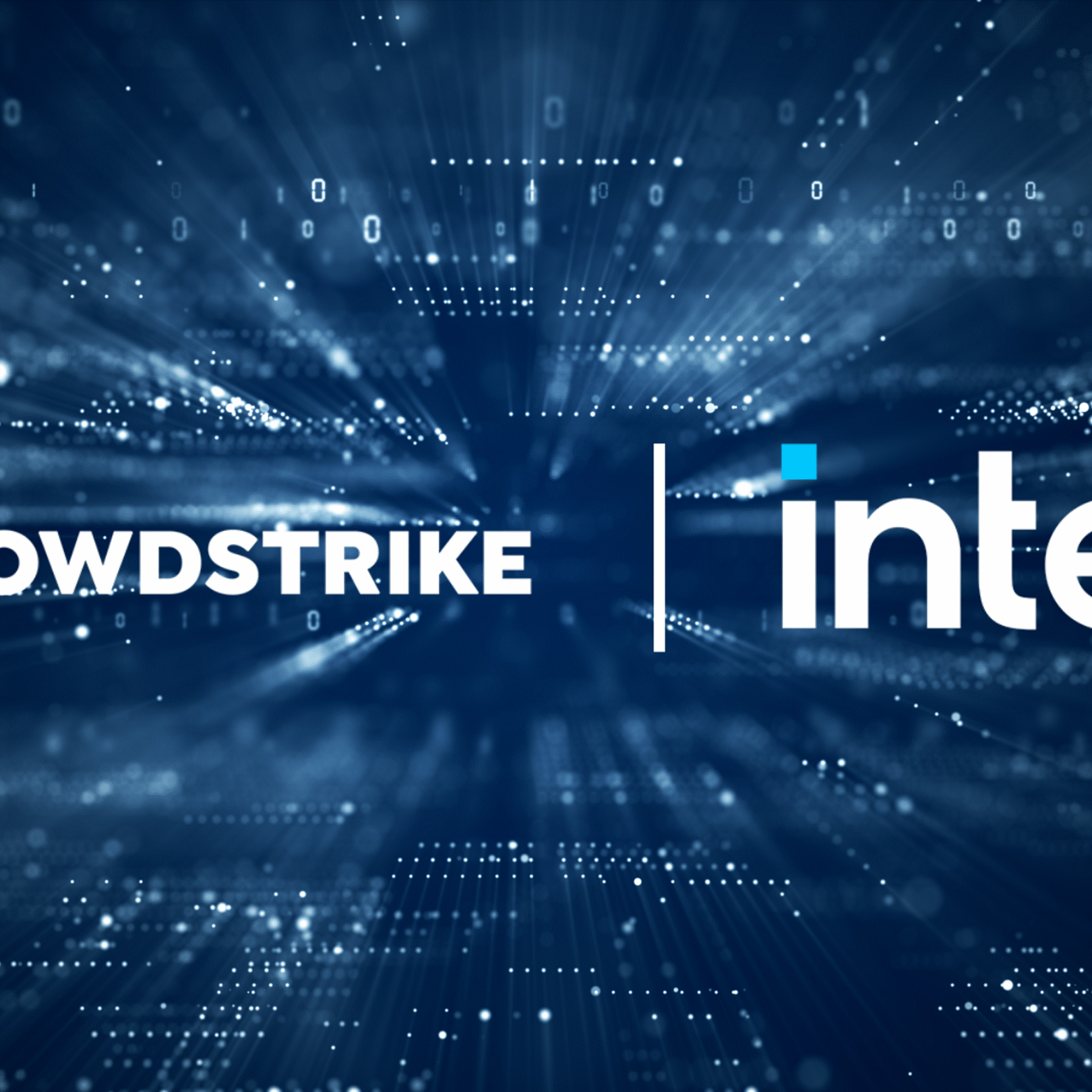 Intel and CrowdStrike logos