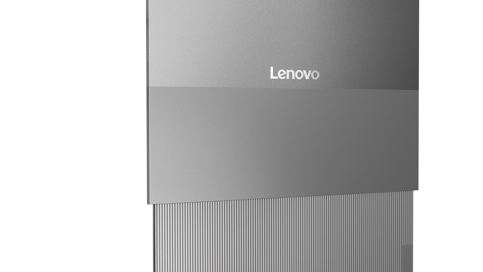 Rear view of a Lenovo ThinkBook Plus Gen 6 Rollable laptop with its display extended.